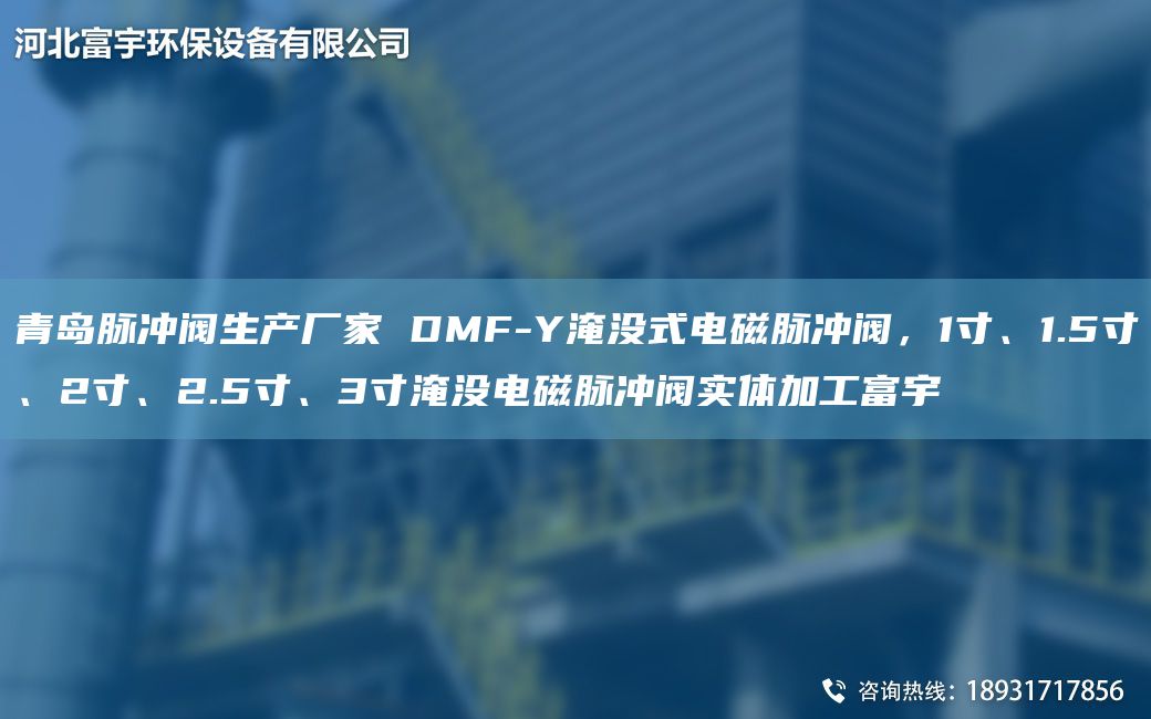 青島脈沖閥生產(chǎn)廠家 DMF-Y淹沒式電磁脈沖閥，1寸、1.5寸、2寸、2.5寸、3寸淹沒電磁脈沖閥實(shí)體加工富宇