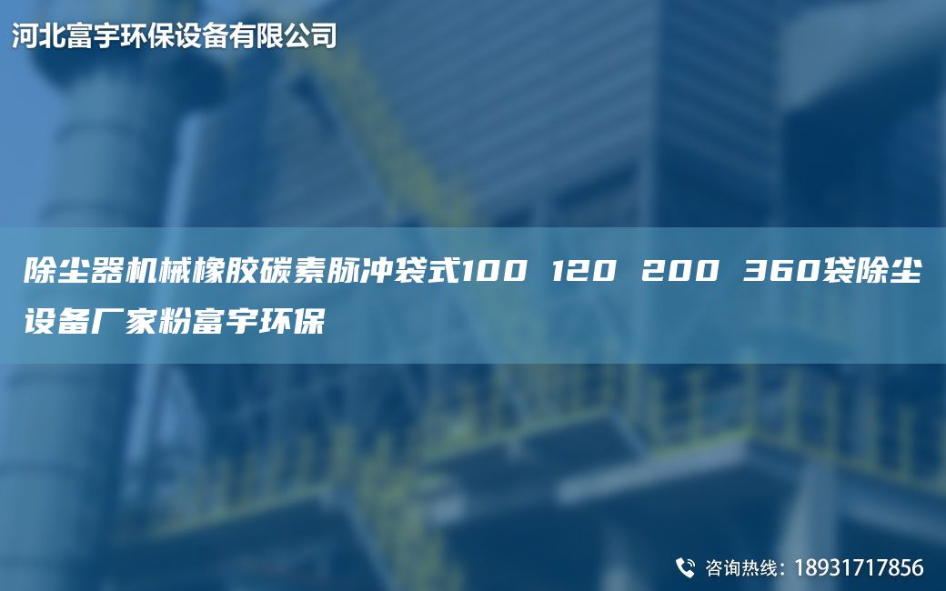 除塵器機械橡膠碳素脈沖袋式100 120 200 360袋除塵設(shè)備廠家粉富宇環(huán)保