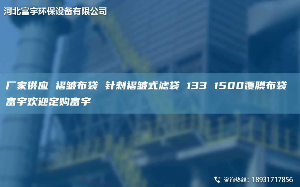 廠家供應(yīng) 褶皺布袋 針刺褶皺式濾袋 133 1500覆膜布袋 富宇歡迎定購(gòu)富宇